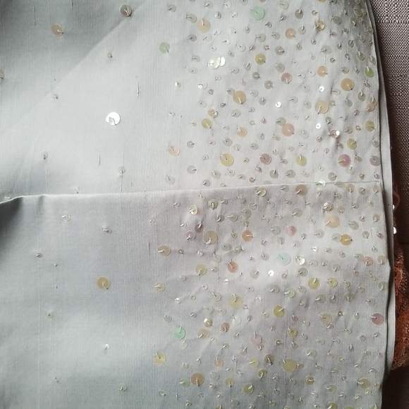 Vintage Silver Gray Sequined 3 Piece Ann Taylor  Jacket, Skirt and Bustier - Picture 8 of 8